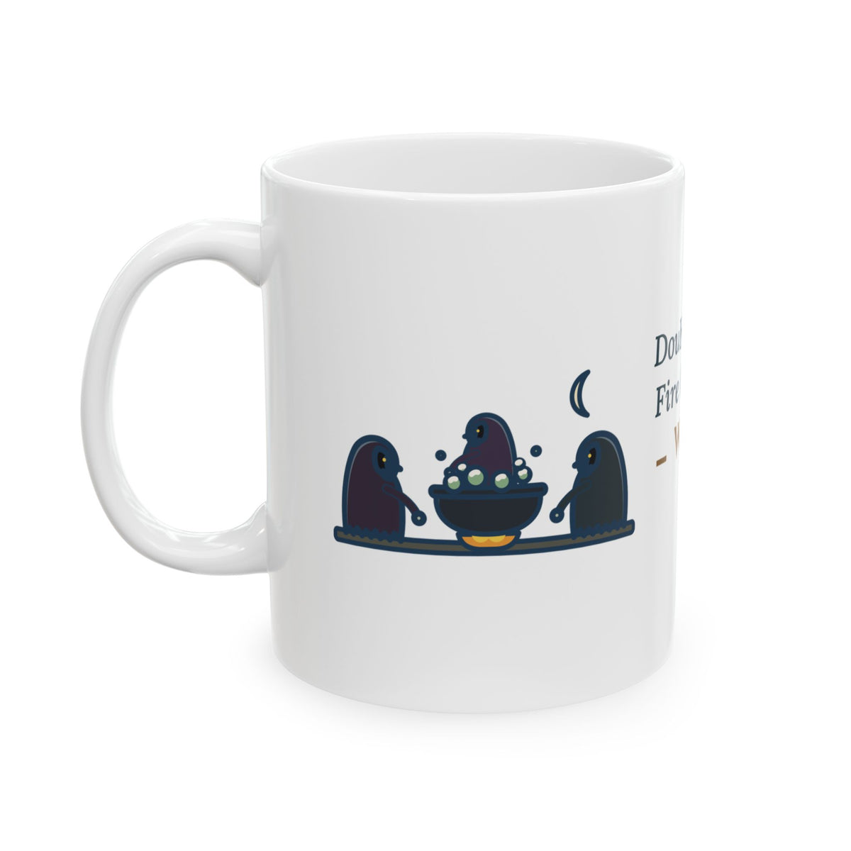 Double, Double Toil and Trouble Mug, Shakespeare Quote Coffee Mug 11oz, Cauldron Moon