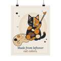 Tortoiseshell Cat Poster - Made From Leftover Cat Colors Tortie Wall Art