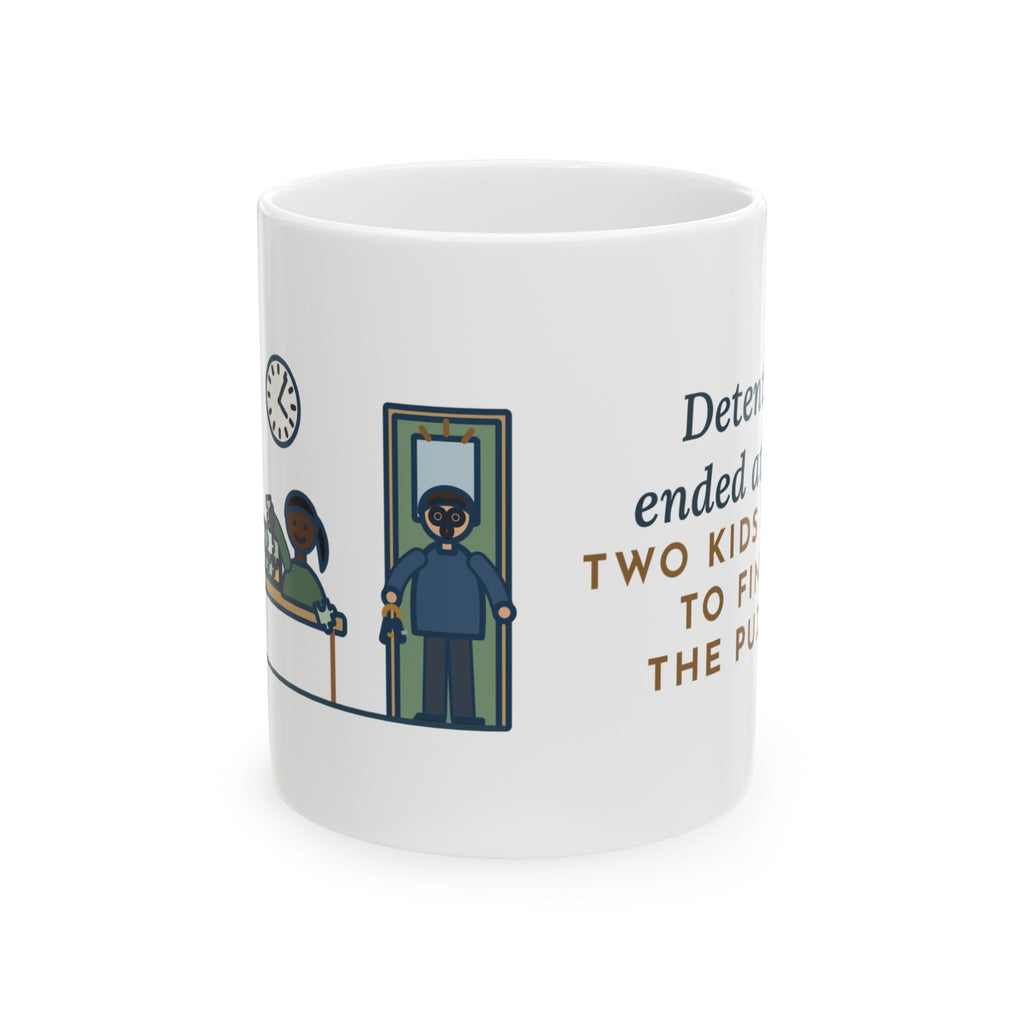 Detention Teacher Coffee Mug 11oz - Two Kids Stayed After Four to Finish the Puzzle