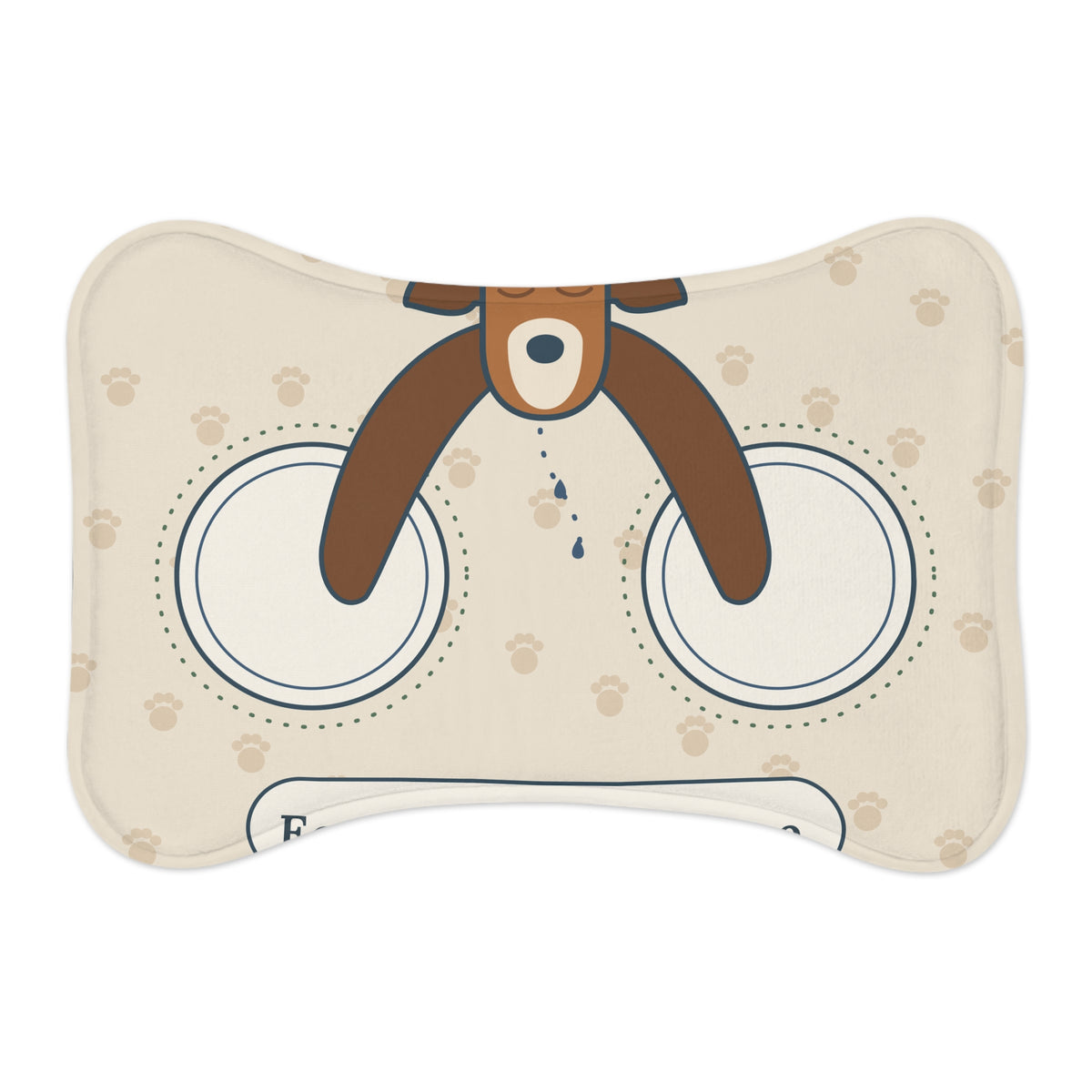 Basset Hound Feeding Mat - Ears Go in the Bowl Too Funny Dog Food Mat