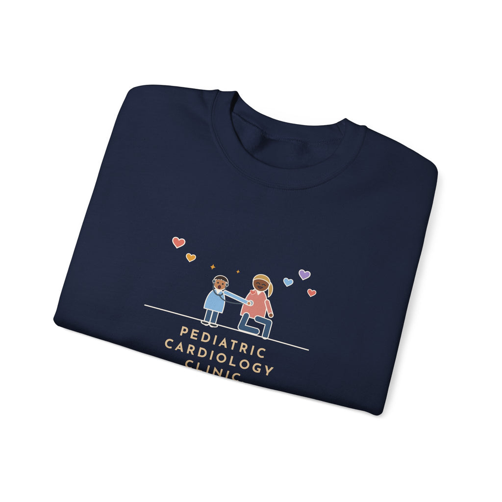 Pediatric Cardiology Nurse Sweatshirt, Let Him Listen to His Own Heart, He Asked to Hear Mine, Funny Clinic Visit Crewneck