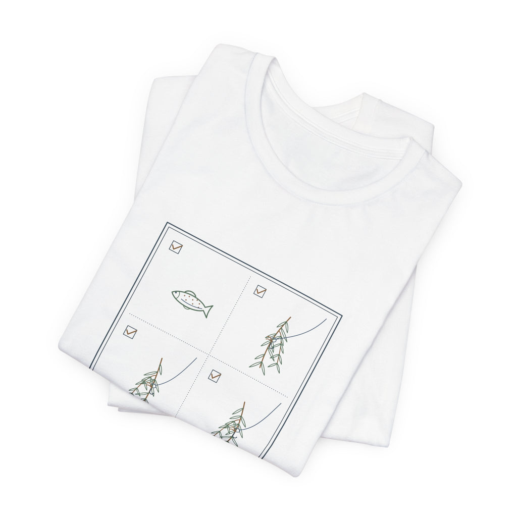 Fly Fishing T-Shirt - Caught: One Trout, Three Willows Funny Angler Tee