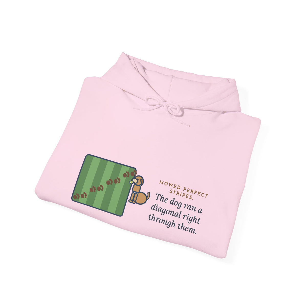 Funny Landscaper Hoodie - Lawn Stripes Ruined by One Diagonal Dog