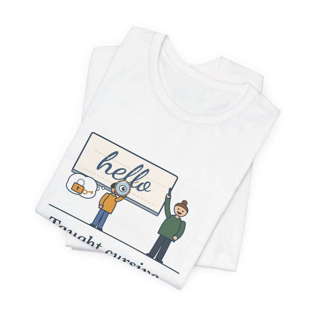 Cursive Handwriting Teacher T-Shirt - A Kid Asked If It Was a Secret Code