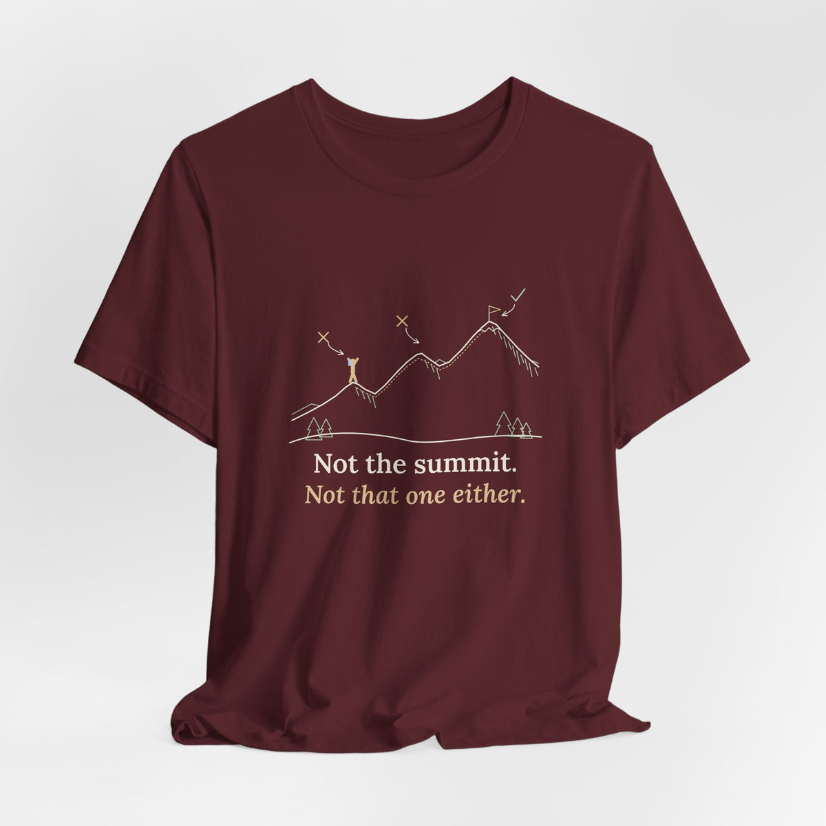 Colorado 14ers T-Shirt - Not the Summit. Not That One Either. Funny Hiking Tee