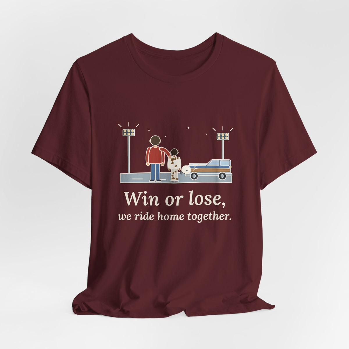 Win or Lose, We Ride Home Together T-Shirt, Football Quote Tee with Friday Night Ride Home