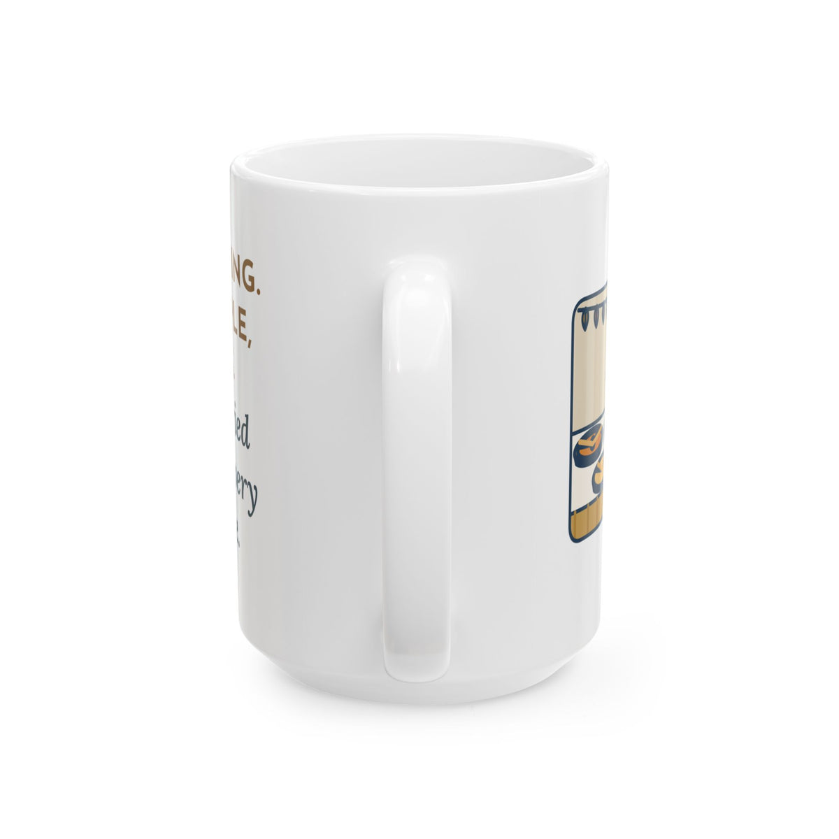 Nine People, Six Pies, Grandpa Tried a Sliver of Every One Twice 15oz Mug, Large Funny Thanksgiving Coffee Mug