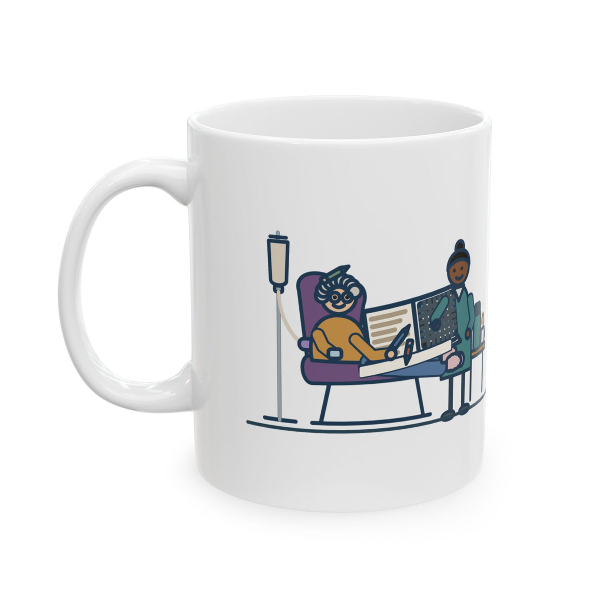 Hematology Clinic Nurse Mug - Iron Infusion Day, She Brought the Whole Crossword Book 11oz Mug
