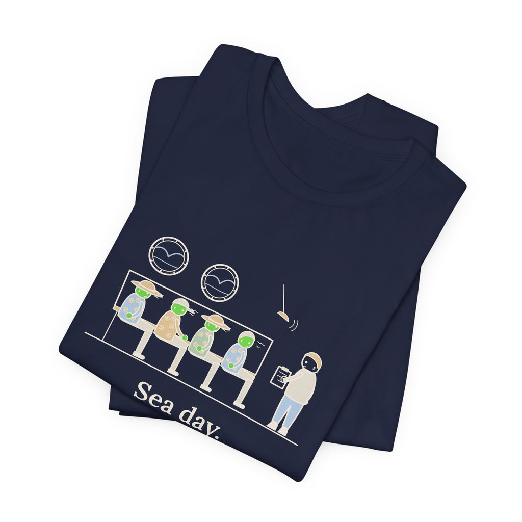Cruise Ship Nurse T-Shirt - Sea Day. Forty Passengers, One Shade of Green.