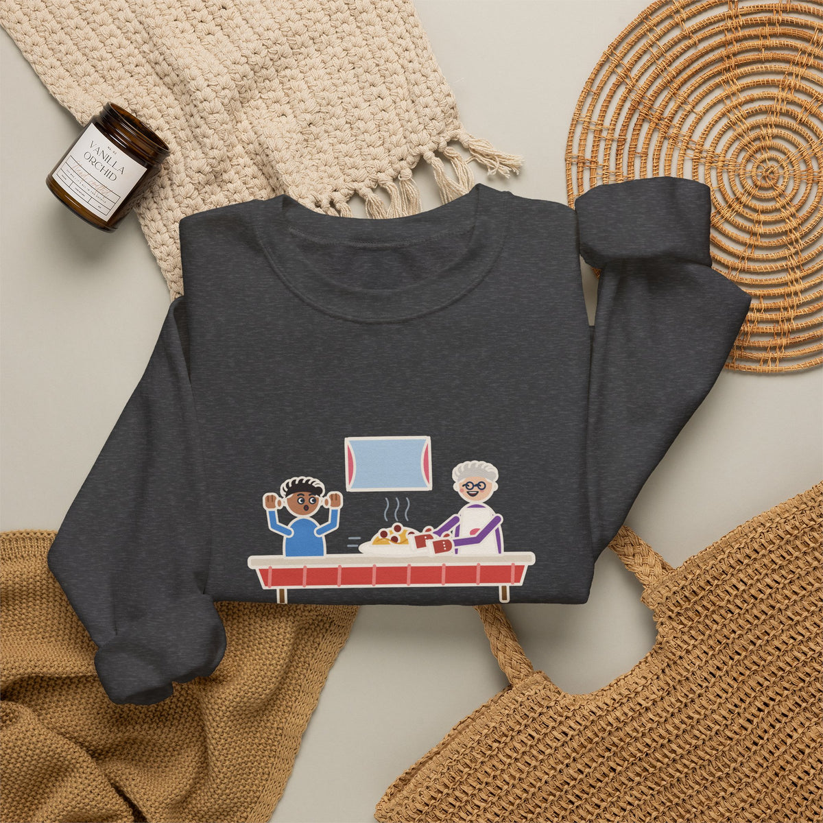 Told Grandma I Already Ate, a Plate Appeared Anyway Sweatshirt, Funny Grandma Crewneck with Grandma's Pasta
