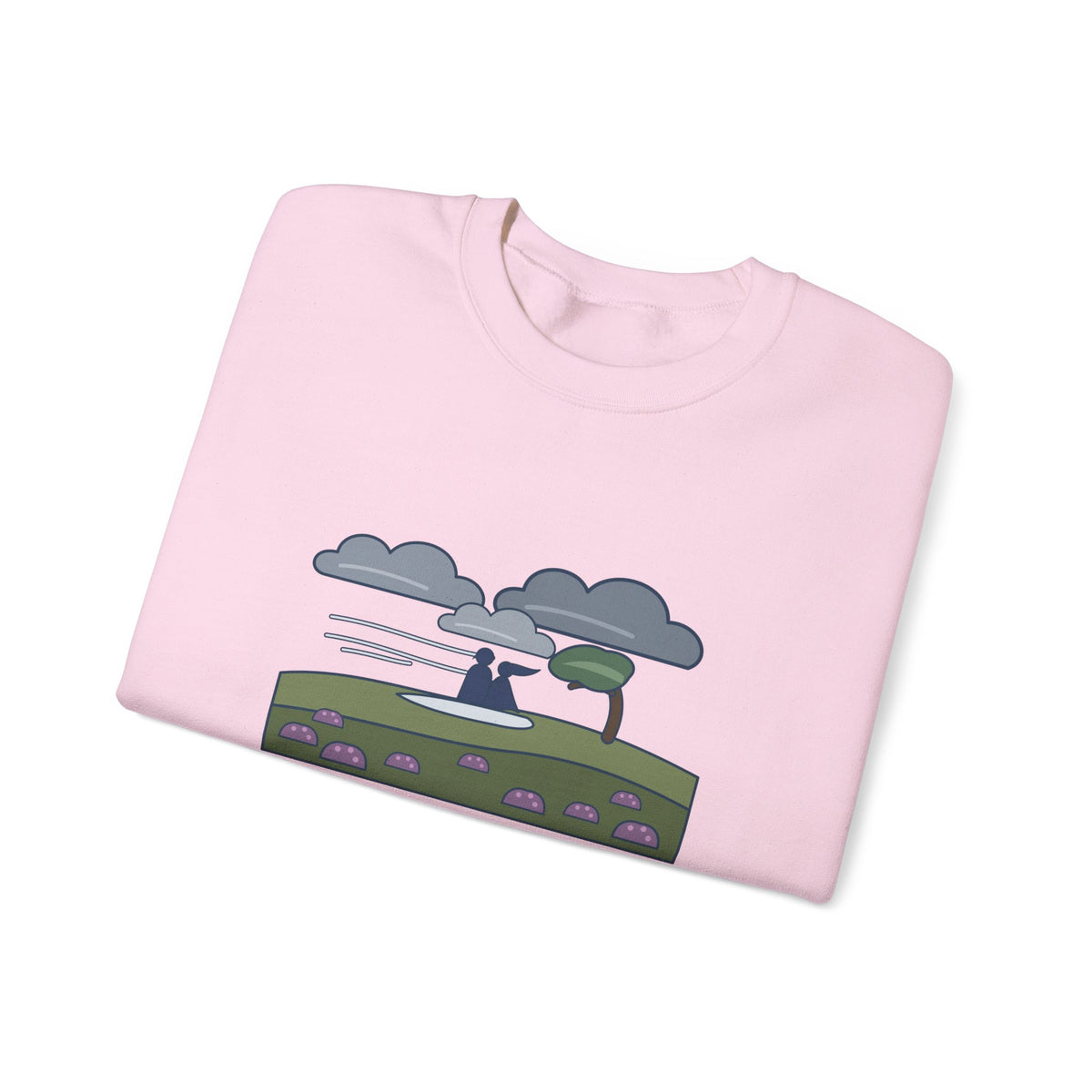 He's More Myself Than I Am Sweatshirt, Love Emily Brontë Quote Crewneck with Stormy Moor