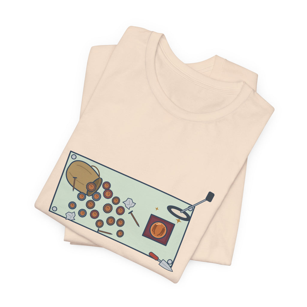 Metal Detecting T-Shirt - Forty Bottle Caps. One Wheat Penny. Funny Detectorist Tee