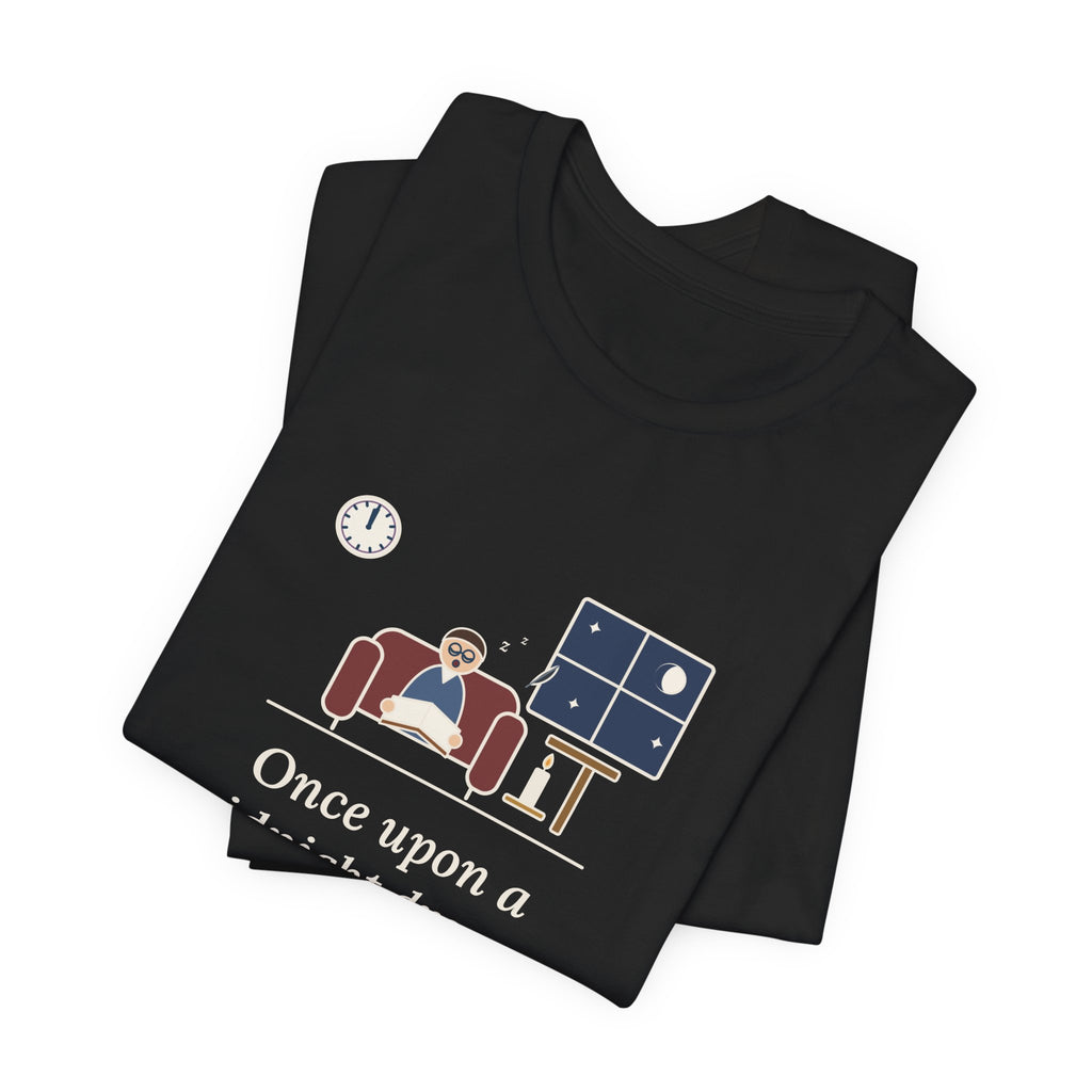 Poe Quote T-Shirt, Once Upon a Midnight Dreary, Gothic Midnight Study Tee