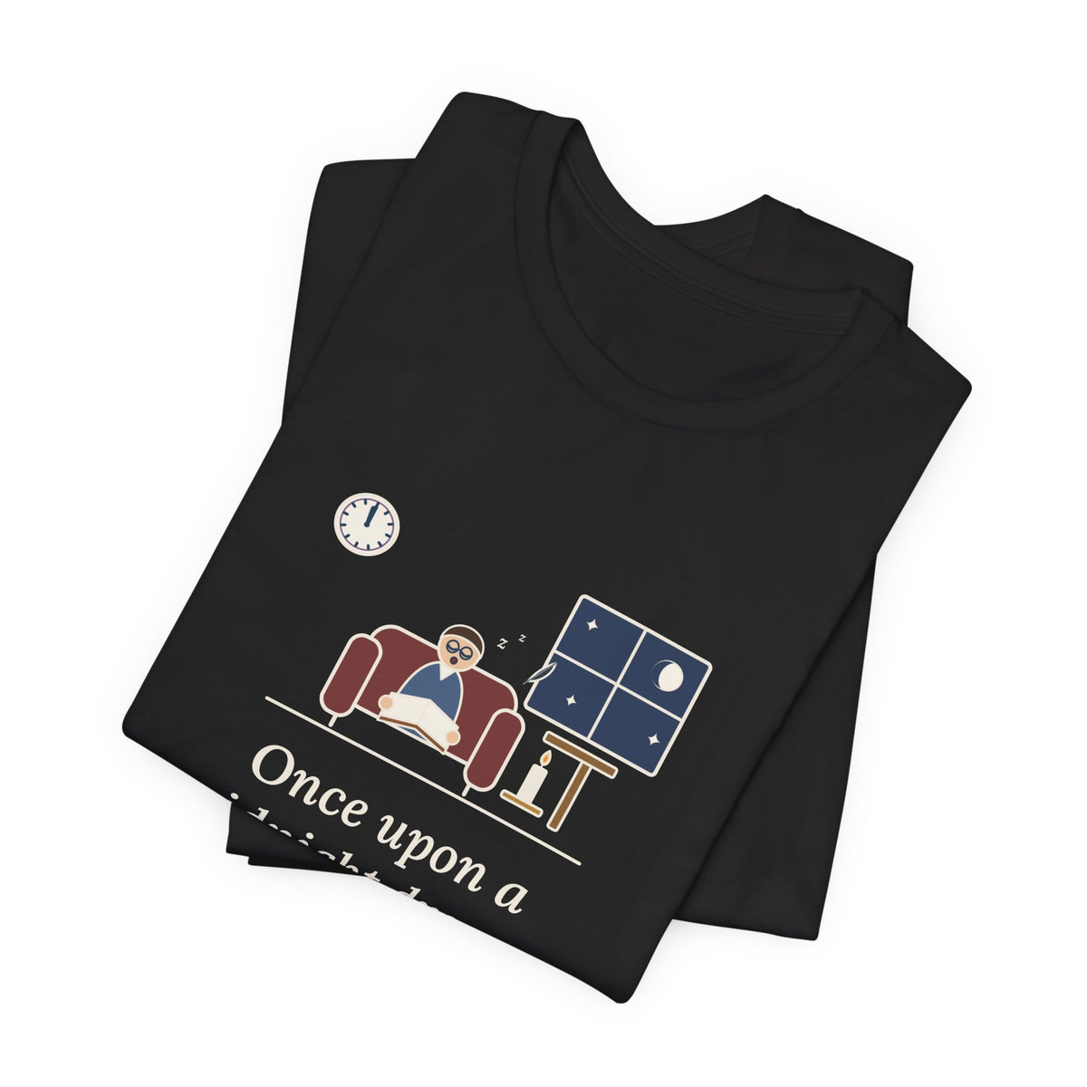 Poe Quote T-Shirt, Once Upon a Midnight Dreary, Gothic Midnight Study Tee