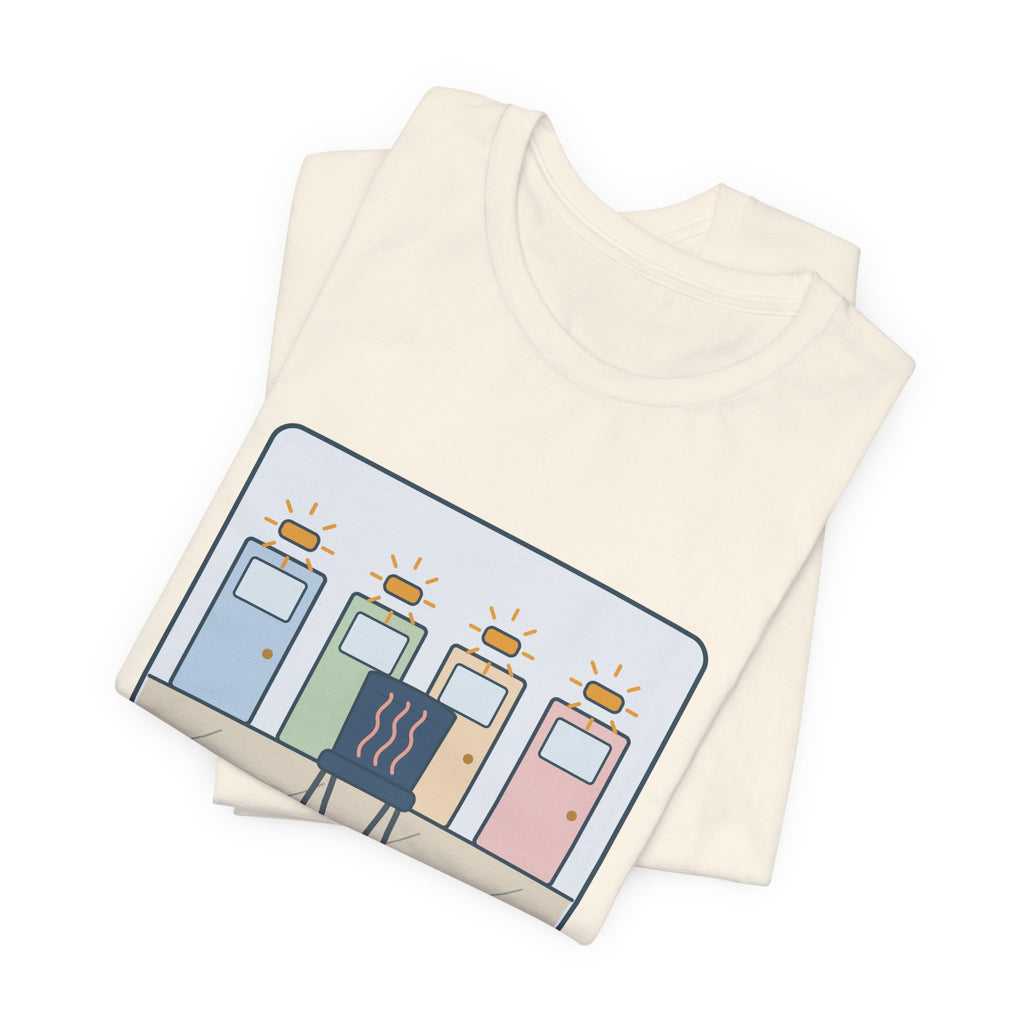 Certified Nursing Assistant T-Shirt - The Call Light Knows When I Sit. Funny Nurse Aide Tee