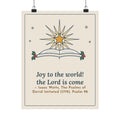 Isaac Watts Quote Poster, Joy to the World, the Lord Is Come, Christmas Star and Hymnal Wall Art