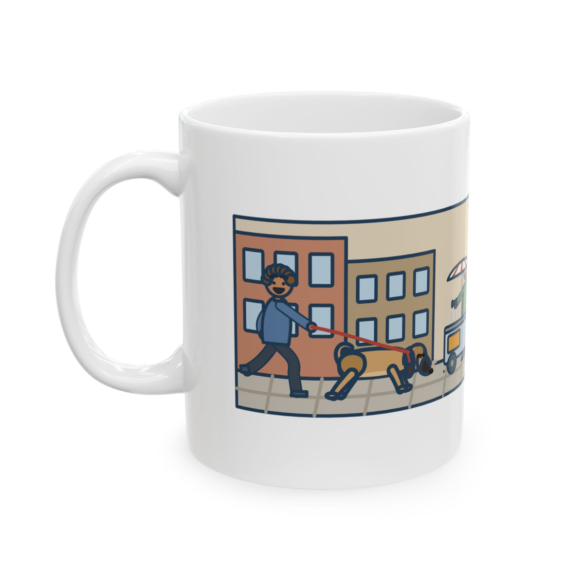 Puggle Mug, Caught a Scent on the Walk, We Followed It Four Blocks to a Hot Dog Cart, Funny Coffee Mug 11oz