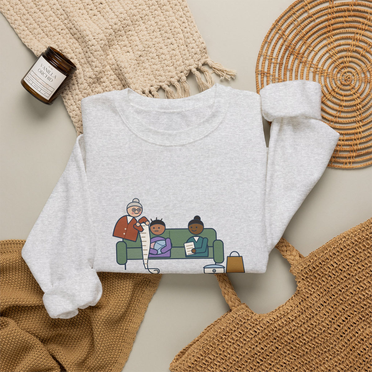 Public Health Nurse Crewneck Sweatshirt - Newborn Home Visit Grandma Questions Gift