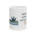 Emerson Quote Mug, Adopt the Pace of Nature, Her Secret Is Patience, Nature Tortoise and Snail Coffee Mug 11oz