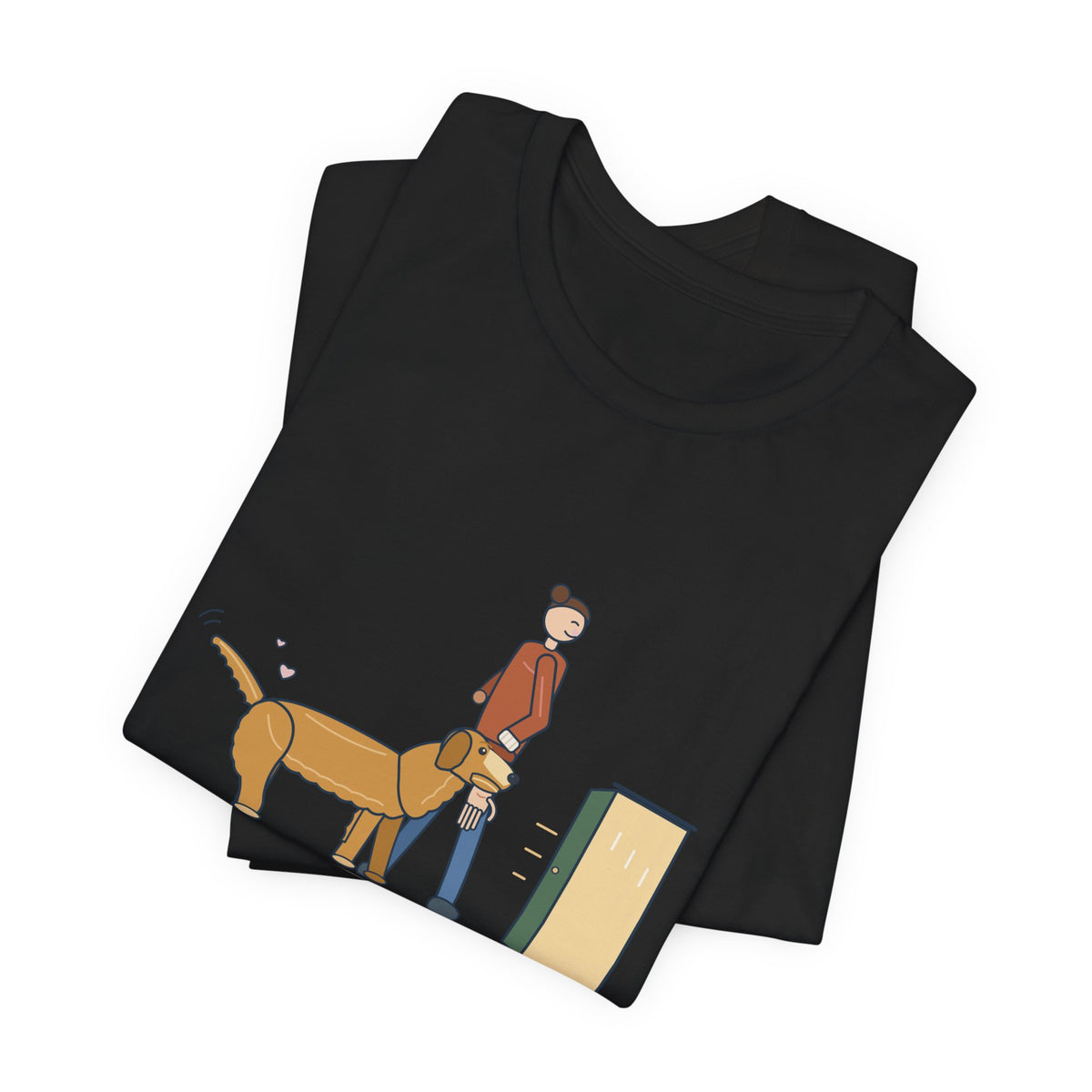 Golden Retriever T-Shirt - Walks Me Inside by the Wrist. Soft-Mouth Golden Tee