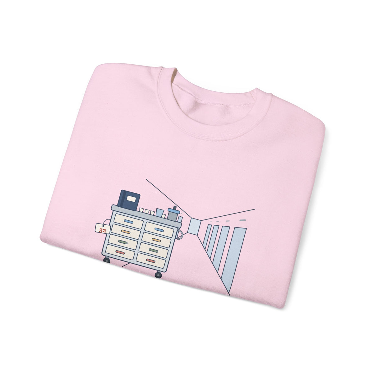 Licensed Practical Nurse Crewneck Sweatshirt - Med Pass: 32 Residents, One Cart