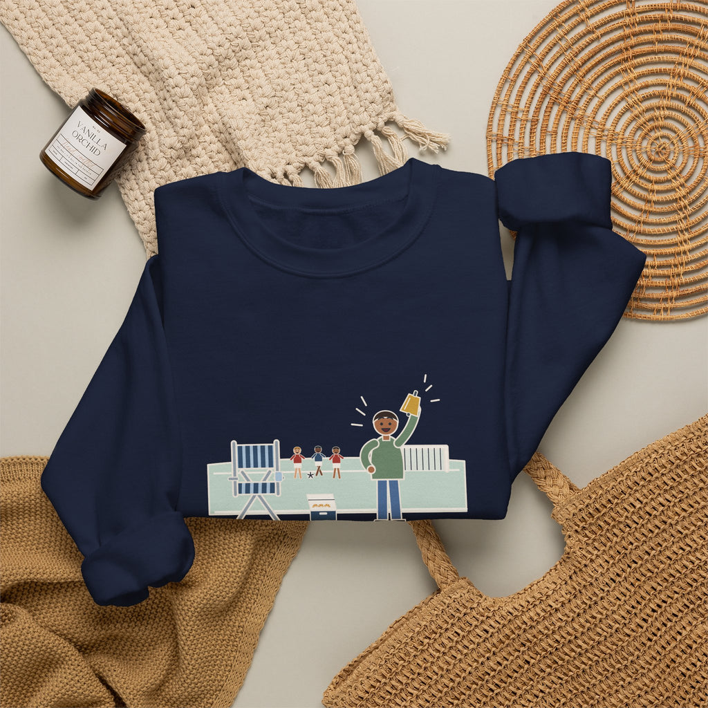 Folding Chair. Orange Slices. Loudest Voice on the Sideline. Sweatshirt, Soccer Quote Crewneck, Sideline Parent