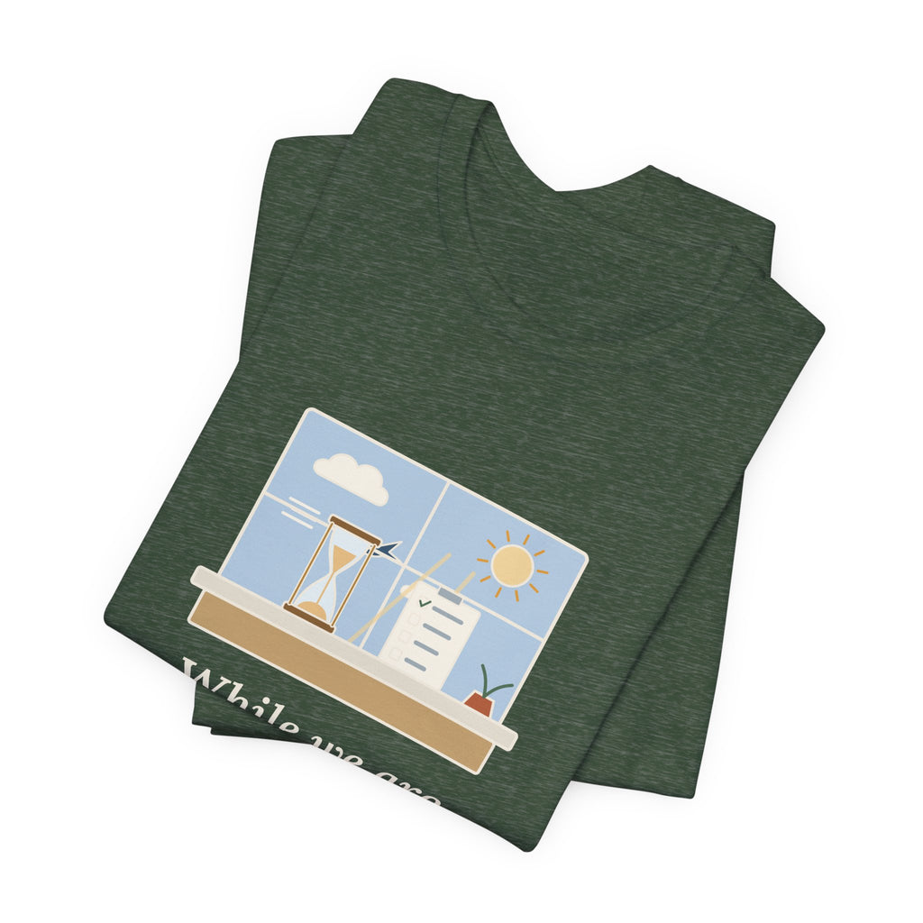 Seneca Quote T-Shirt, While We Are Postponing, Life Speeds By, Stoic Swift Past the Window Tee