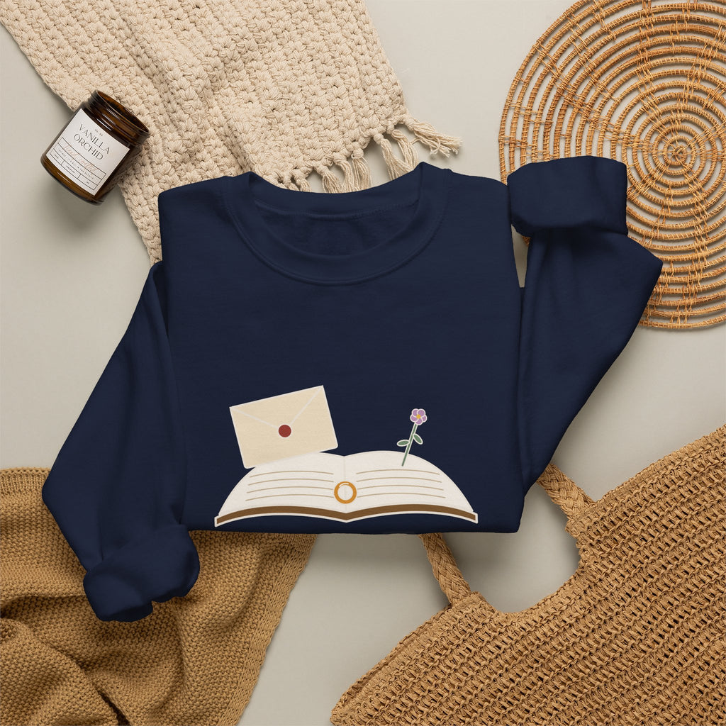 Reader, I Married Him Sweatshirt, Wedding Brontë Quote Crewneck with Letter and Ring
