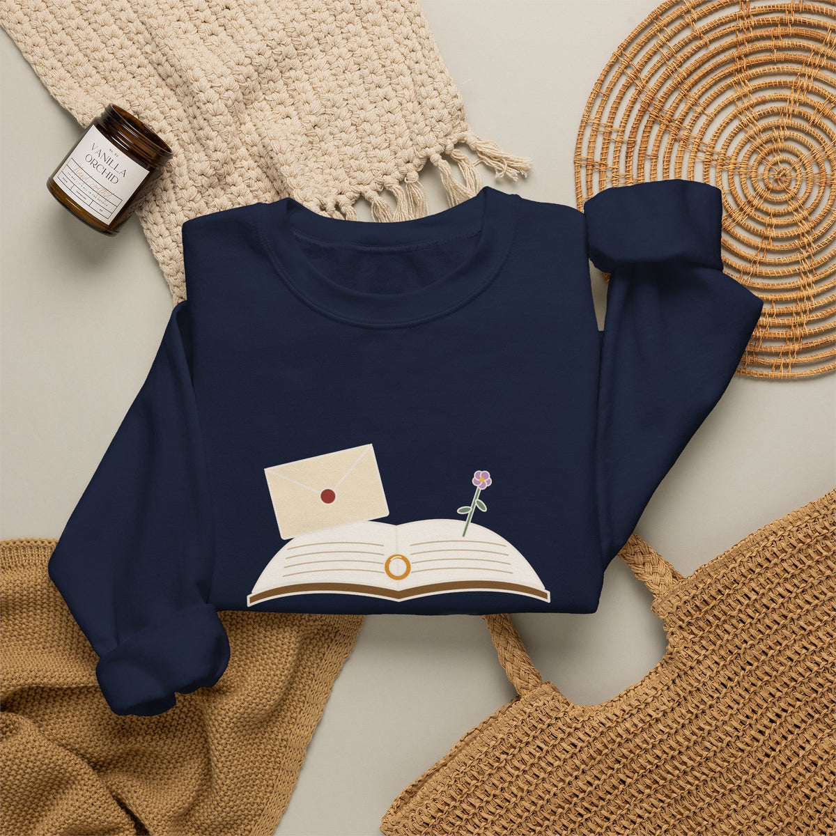 Reader, I Married Him Sweatshirt, Wedding Brontë Quote Crewneck with Letter and Ring