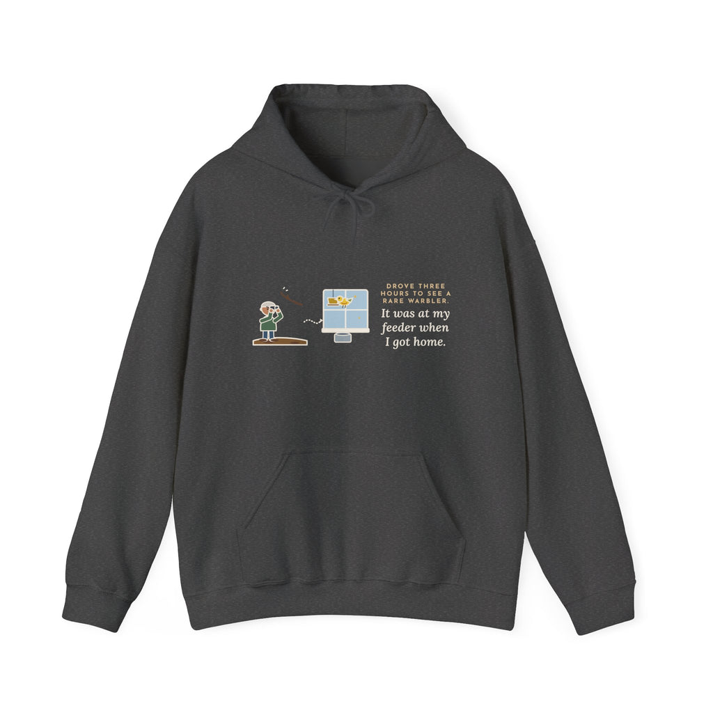 Funny Birding Hoodie - Three-Hour Drive, Empty Branch, Warbler at Home