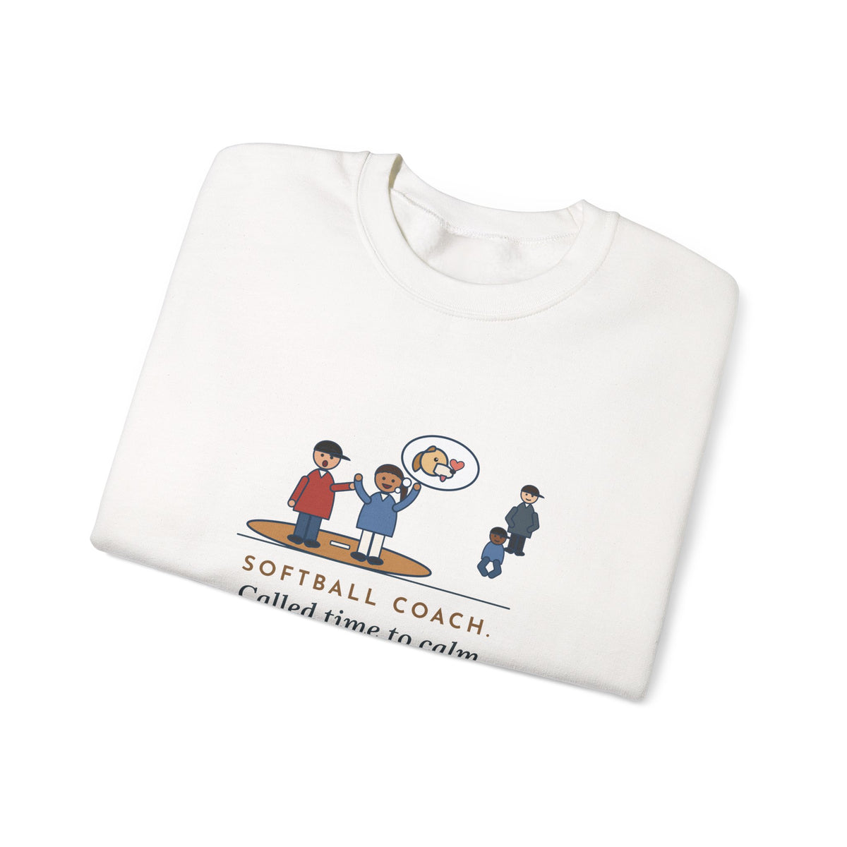 Softball Coach Sweatshirt, Called Time for a Mound Visit, Heard All About Her New Puppy, Funny Mound Visit Crewneck