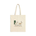 Westie Tote Bag - One Walk Turns a Westie Beige, West Highland Terrier Dog Walk Tote