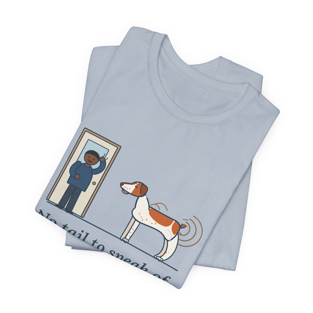 Brittany Dog T-Shirt - No Tail to Speak Of. Wags From the Shoulders Back.