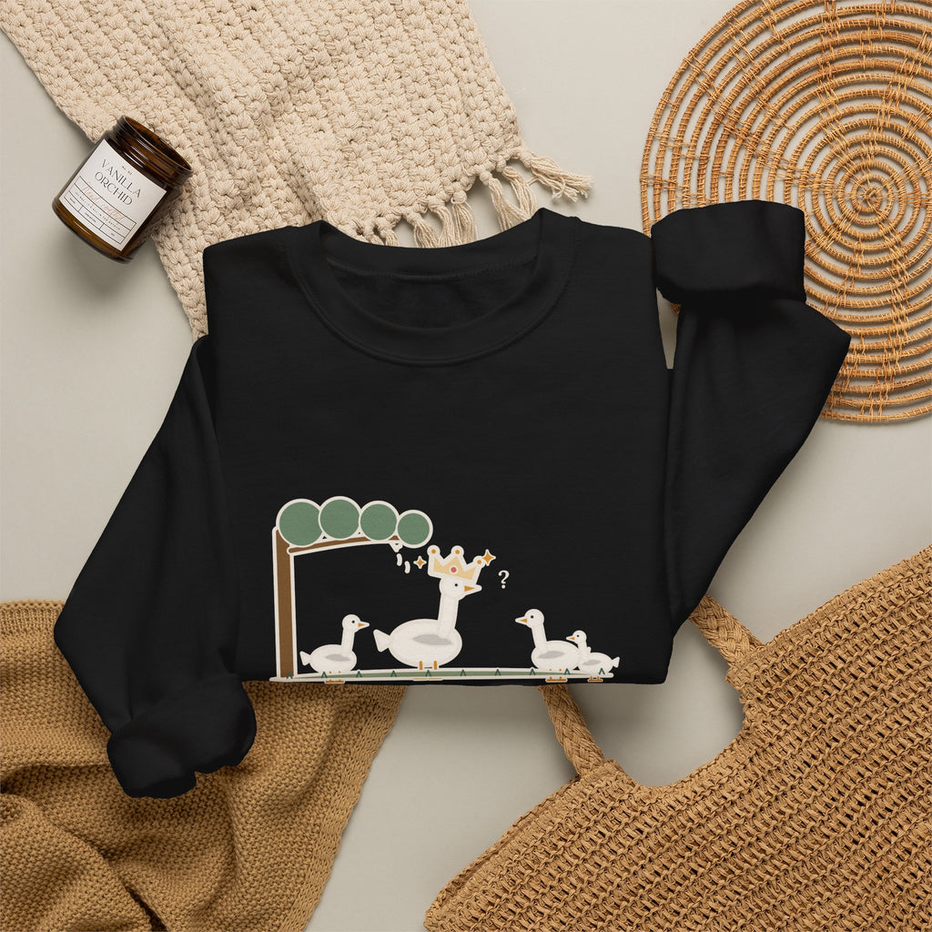 Some Are Born Great Sweatshirt, Literary Shakespeare Quote Crewneck with Crowned Goose