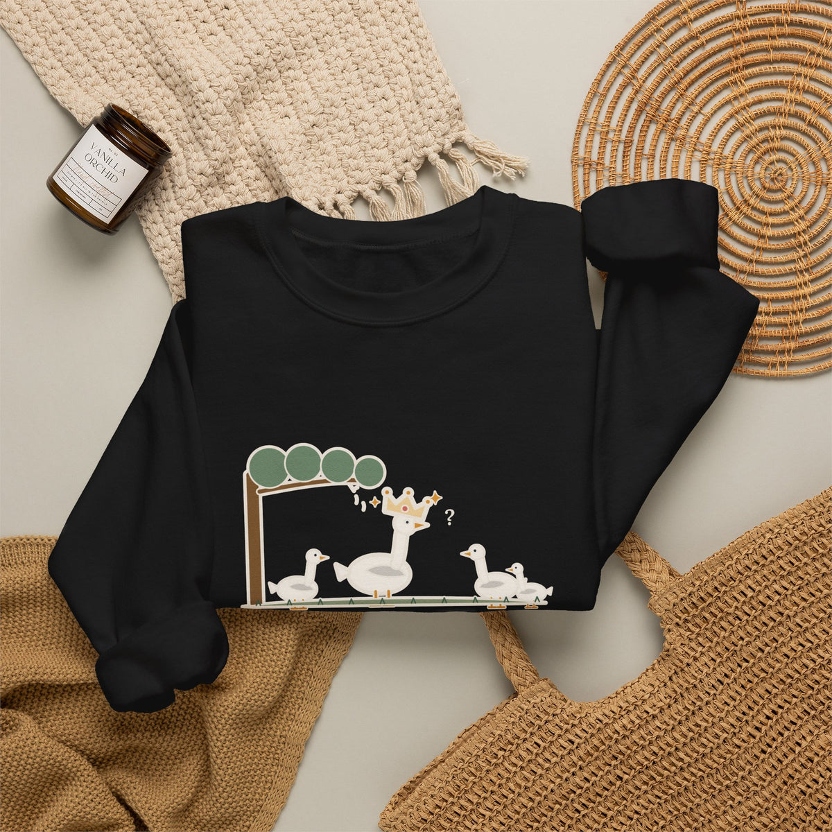 Some Are Born Great Sweatshirt, Literary Shakespeare Quote Crewneck with Crowned Goose