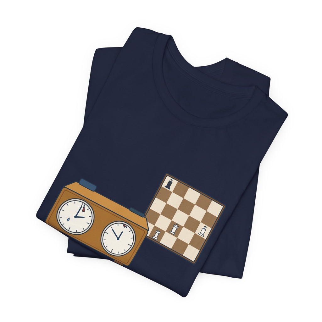 Chess T-Shirt - Winning Position. Flag Fell. Funny Blitz Chess Clock Tee