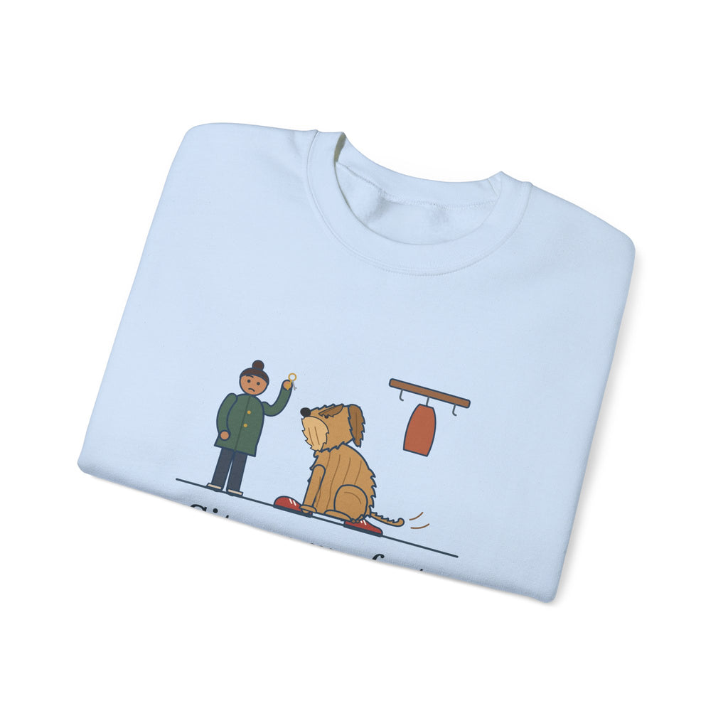 Briard Crewneck Sweatshirt - Sits on My Feet So I Can't Leave Shaggy Dog Owner Gift
