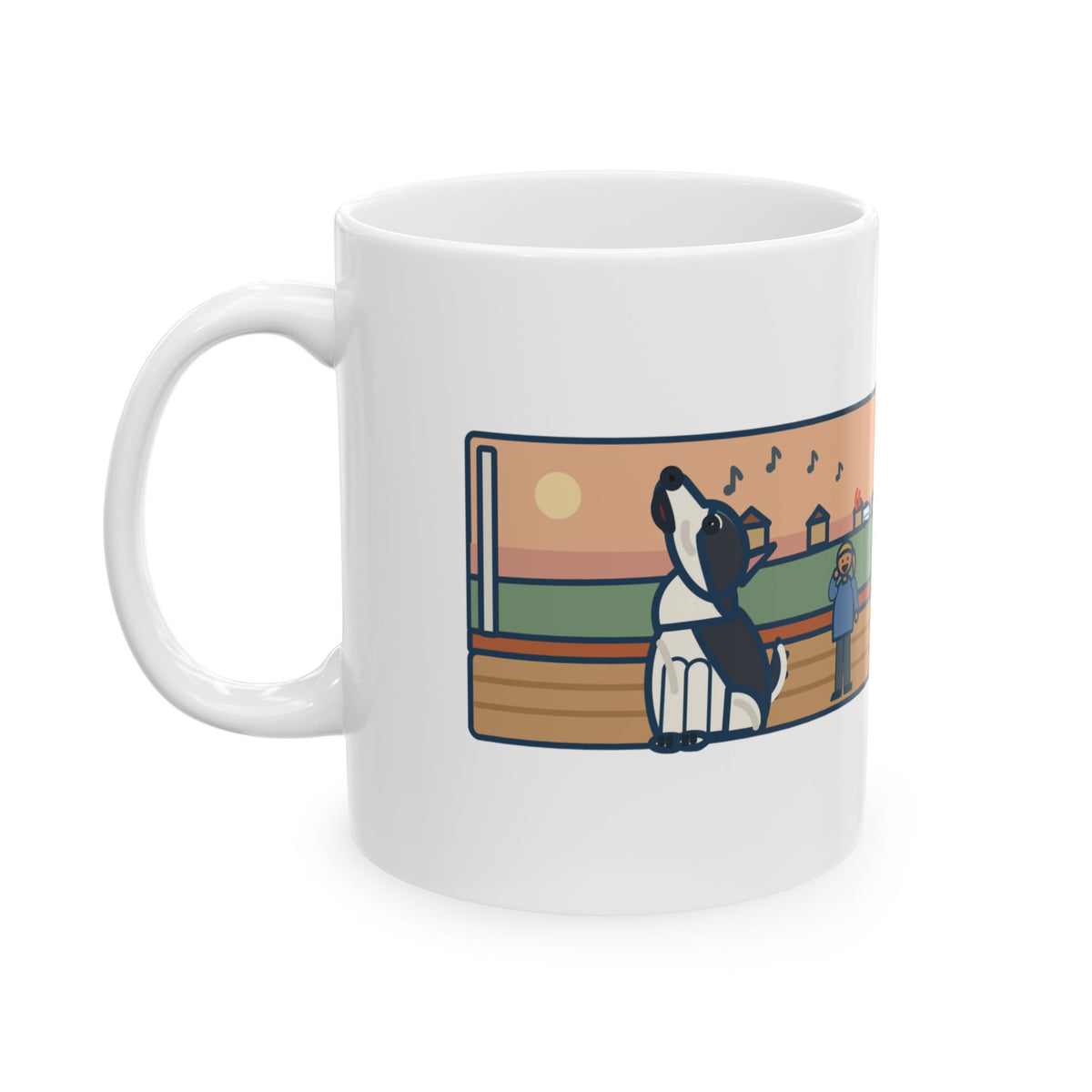 Pitsky Mug, Heard a Siren Two Streets Over and Sang Along Until It Was Gone, Funny Coffee Mug 11oz