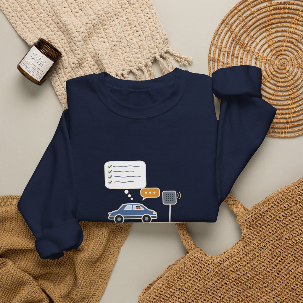 Funny Introvert Crewneck Sweatshirt - Rehearsed the Drive-Thru Order, Said Um