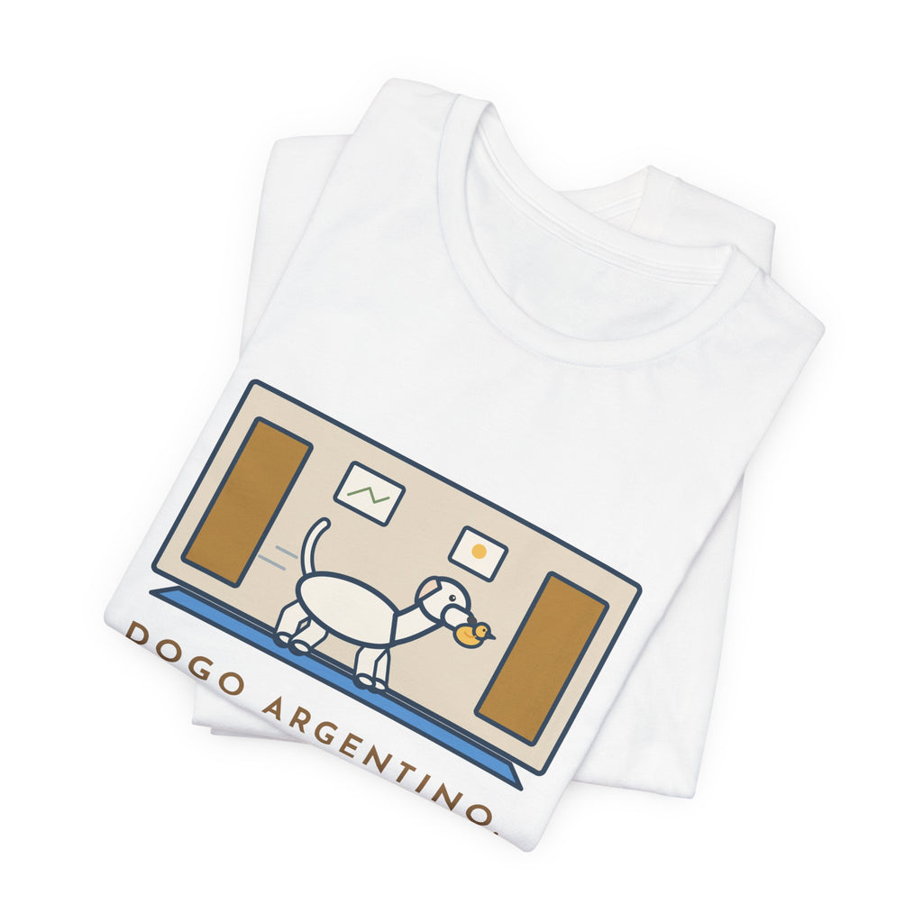 Funny Dogo Argentino T-Shirt, One Hundred Pounds, Carries His Stuffed Duck to Every Room, Hallway Parade Tee