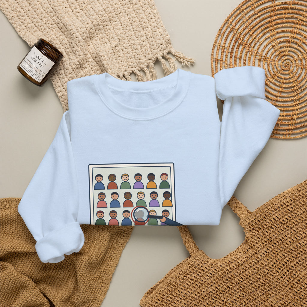 Yearbook Staff Crewneck Sweatshirt - Who's the Kid in Row Three?