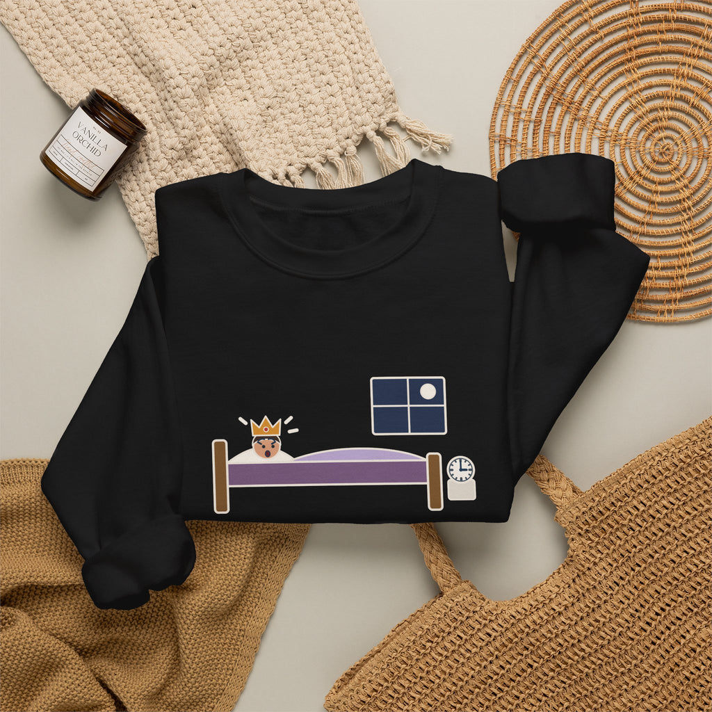 Uneasy Lies the Head That Wears a Crown Sweatshirt, Leadership Shakespeare Quote Crewneck with 3 A.M. Crown