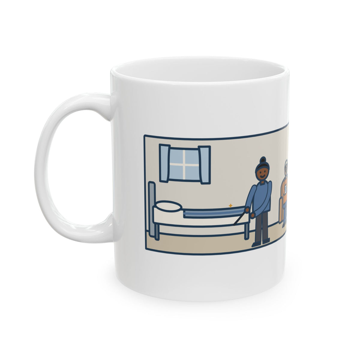 Military Nurse Mug, Bed Corners So Crisp the Patient Asked for a Lesson, Funny Coffee Mug 11oz