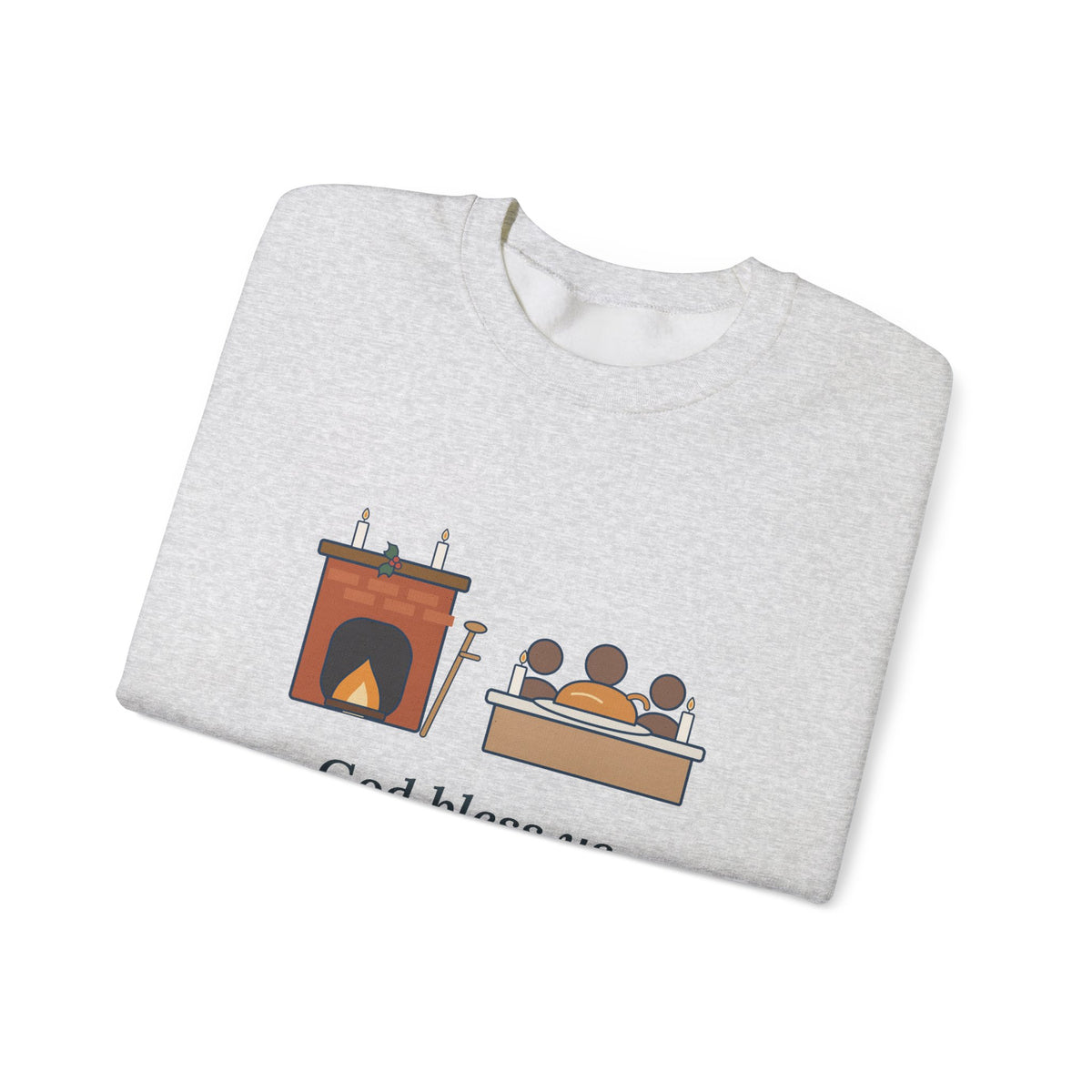 God Bless Us Every One Sweatshirt, Christmas Dickens Quote Crewneck with Hearth and Goose