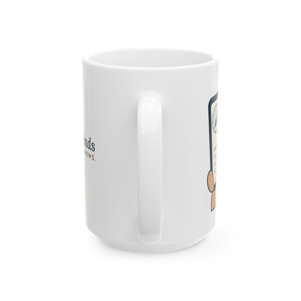 Large 15oz General Aviation Pilot Mug - I Check the Winds Before I Check the News