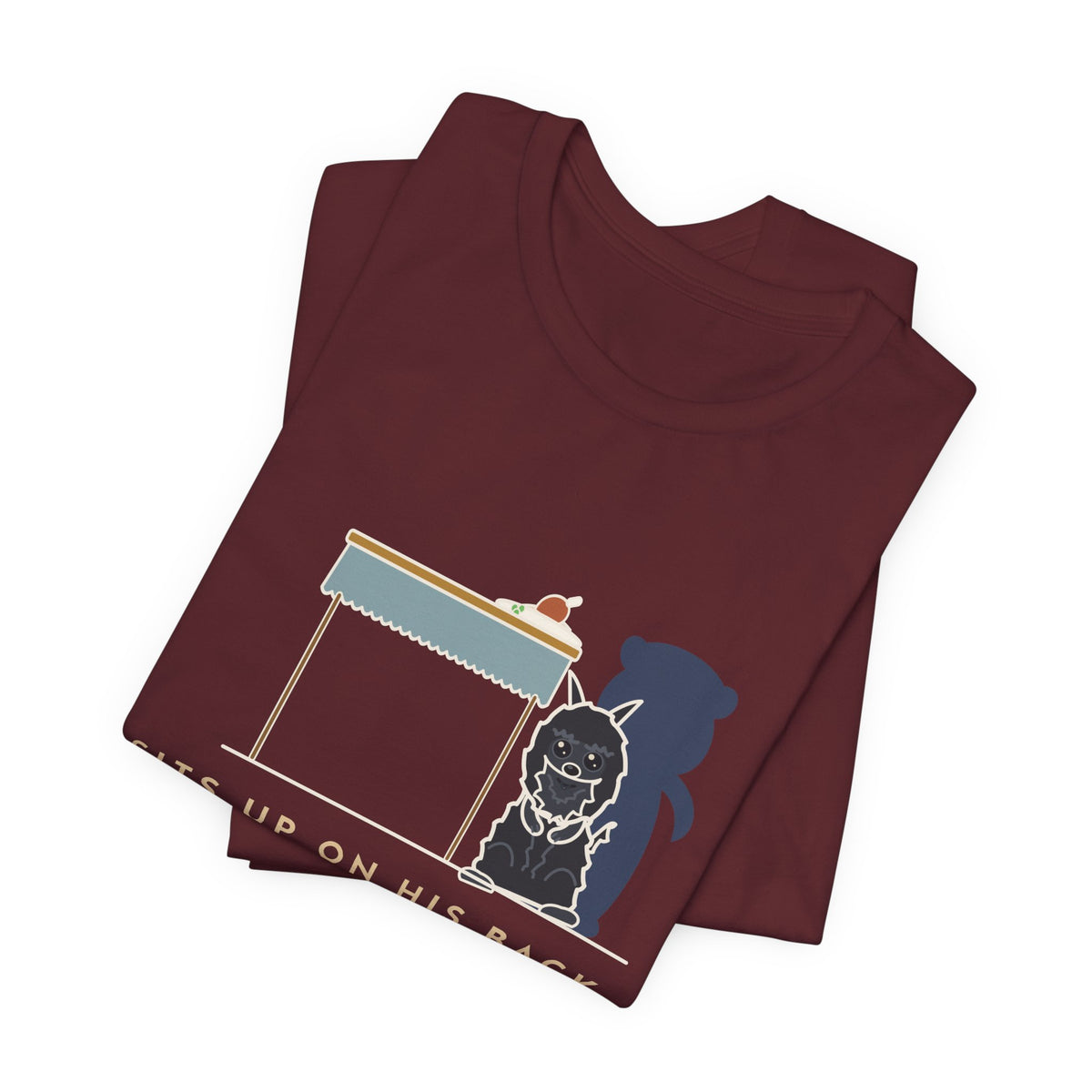 Affenpinscher T-Shirt - Sits Up on His Back Legs at Dinner Like a Tiny Bear