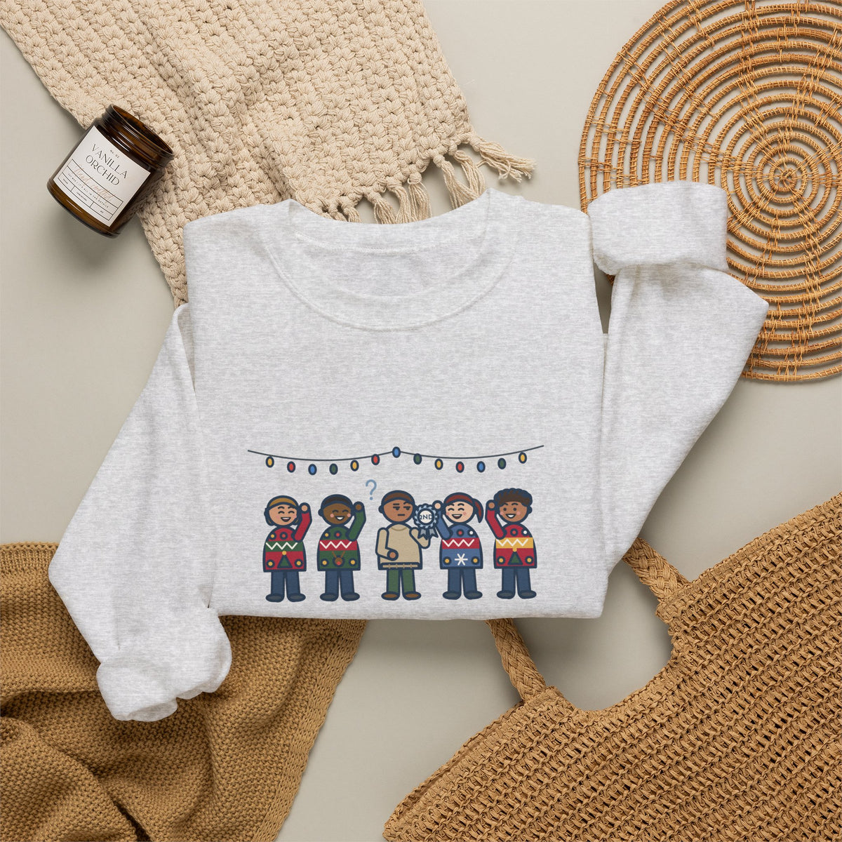 Holiday Sweater Party Sweatshirt, Wore My Regular Winter Sweater, Won Second Place, Funny Party Lineup Crewneck