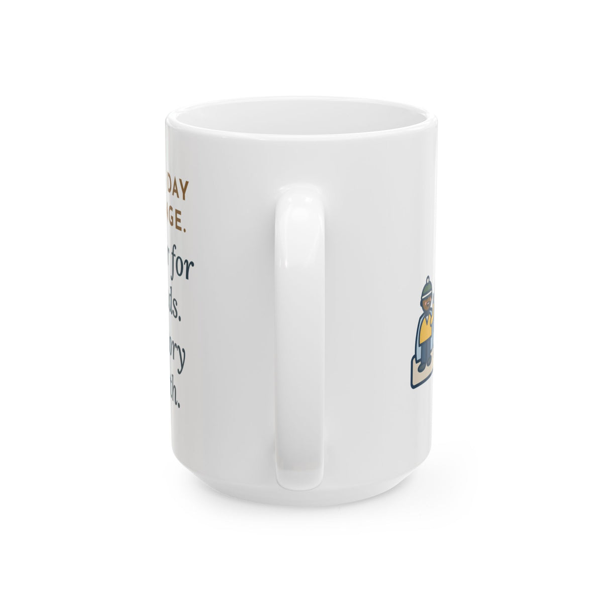 In the Water Four Seconds, Told the Story for a Month 15oz Mug, Large Funny New Year's Day Plunge Coffee Mug