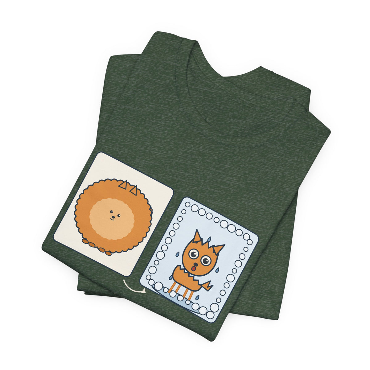 Pomeranian T-Shirt - Under All This Fluff: A Very Small Dog. Funny Pom Bath Day Tee