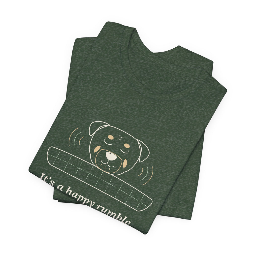 Rottweiler T-Shirt - It's a Happy Rumble, I Promise Gentle Rottie Owner Tee